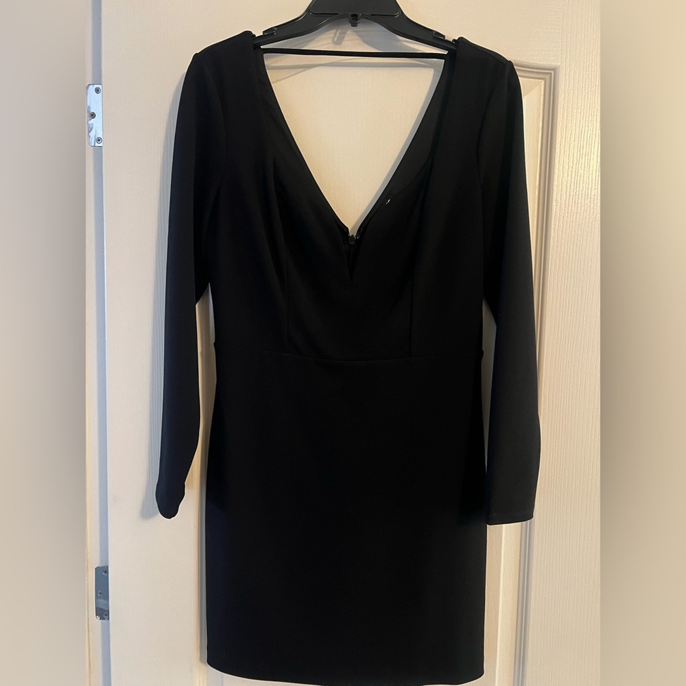 Express Black Long Sleeve Dress